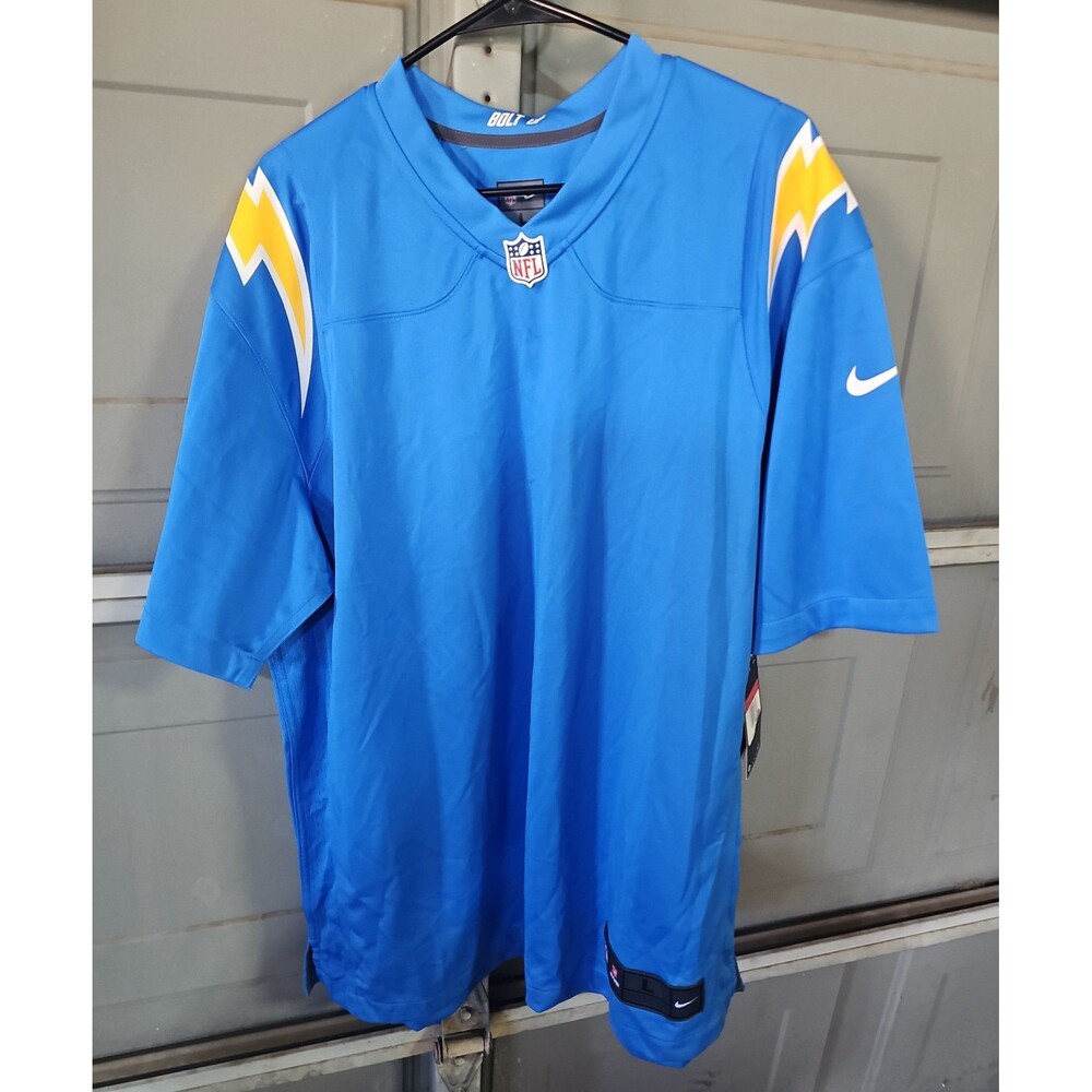Los Angeles Chargers NFL Football Nike Jersey Blank Blue Home Sz Mens L Large LA